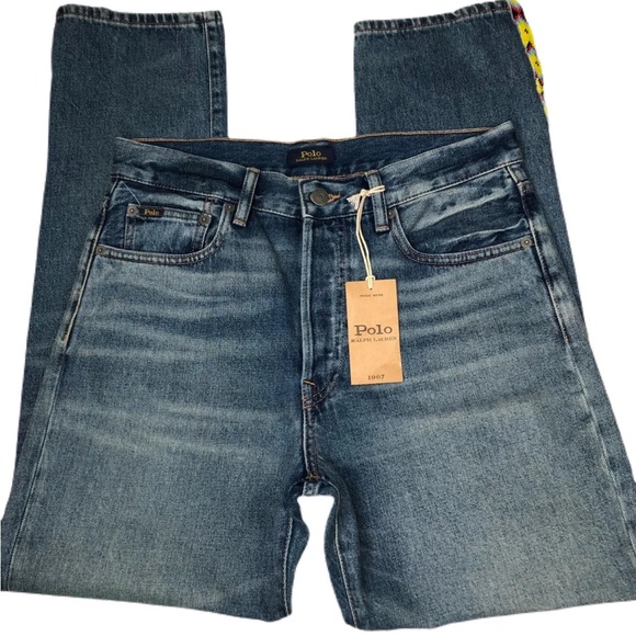 Polo Ralph Lauren Callen High Rise Beaded Jeans - Picture 3 of 12